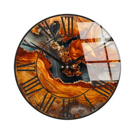 Wallity Reloj de Pared Decorativo de Cristal Huhu329 - 40 x 40 cm, Cristal 4mm